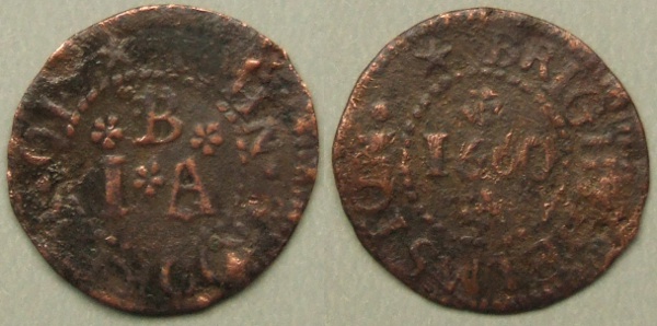 Brighton, John Brooker 1666 farthing